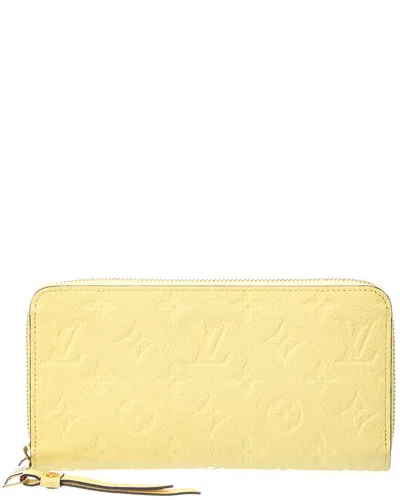 Pre-owned Louis Vuitton Citrine Monogram Empreinte Zippy Wallet (authentic Pre-loved)