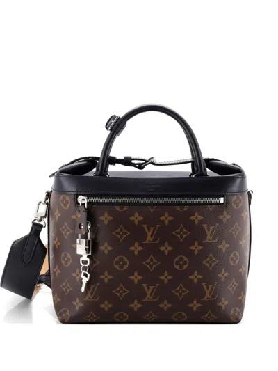 Pre-owned Louis Vuitton City Cruiser Handbag Monogram Canvas And Leather Pm Satchel In Black