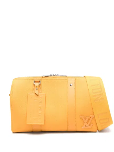 Pre-owned Louis Vuitton City Keepall Cross Body Bag In Orange
