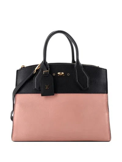 Pre-owned Louis Vuitton City Steamer Handbag Leather Mm Tote Bag In Multi