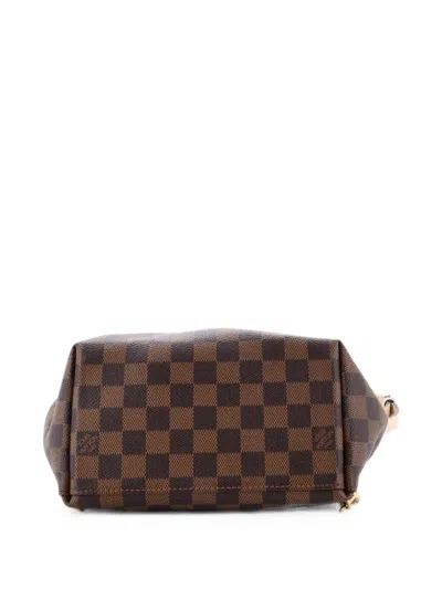 Pre-owned Louis Vuitton Clapton Damier And Leather Backpack In Neutrals