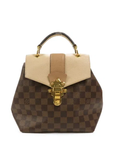 Pre-owned Louis Vuitton Clapton Damier Backpack In Brown
