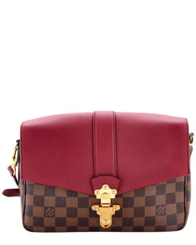 Louis Vuitton Clapton Handbag Damier And Leather Pm (authentic Pre-loved)