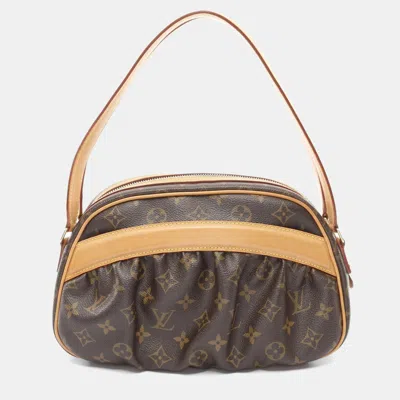 Pre-owned Louis Vuitton Clara Shoulder Bag Monogram Leather Brown