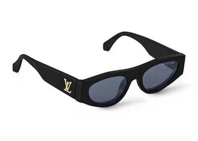 Pre-owned Louis Vuitton Clash Round Cat Eye Sunglasses In Black/gold
