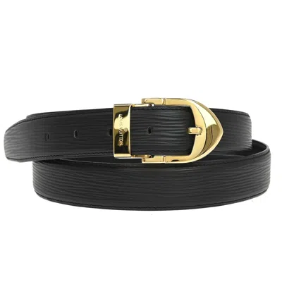 Pre-owned Louis Vuitton Classique Belt Epi Leather Black Leather Belts Accessory ()