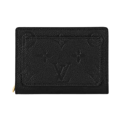 Pre-owned Louis Vuitton Clea Wallet 'black Monogram Embossed Empreinte Cowhide Leather' | Women's Size Onesize