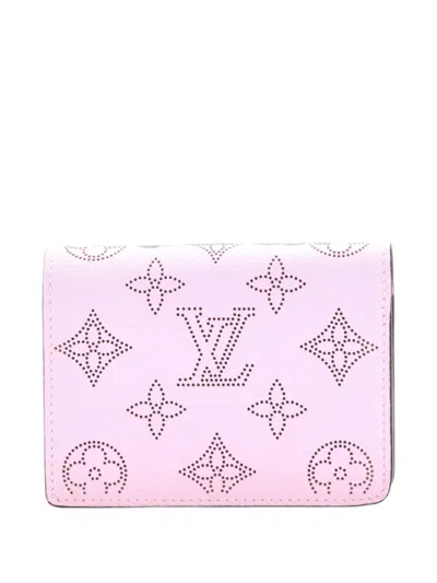 Pre-owned Louis Vuitton Clea Wallet Mahina Leather Small Wallets In Pink