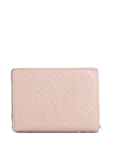 Pre-owned Louis Vuitton Clea Wallet Monogram Empreinte Leather Small Wallets In Neutral