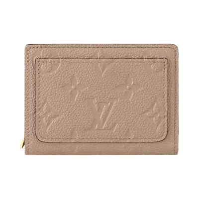 Pre-owned Louis Vuitton Clea Wallet 'tourterelle Beige Monogram Embossed Empreinte Cowhide Leather' | Tan | Wo In Brown