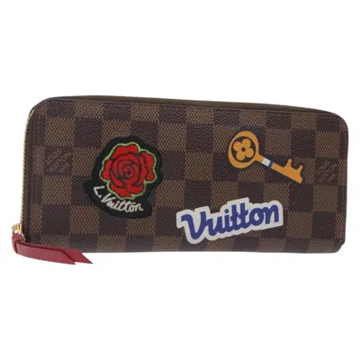 Pre-owned Louis Vuitton Clemence Brown Canvas Wallet  ()