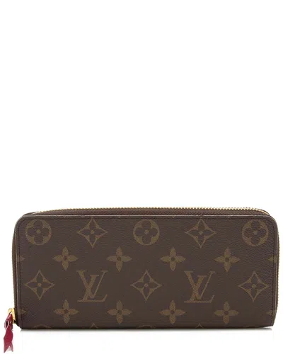 Pre-owned Louis Vuitton Clemence Canvas Wallet