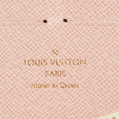 Pre-owned Louis Vuitton Clemence Damier Azur Canvas Wallet In White