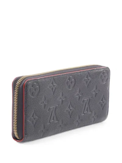 Pre-owned Louis Vuitton Clemence Monogram Empreinte Wallet In Gray