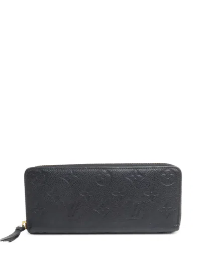 Pre-owned Louis Vuitton Clemence Wallet In Black