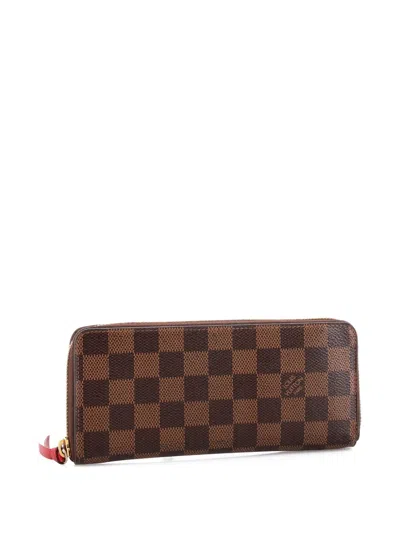 Pre-owned Louis Vuitton Clemence Wallet Damier Small Wallets In Brown