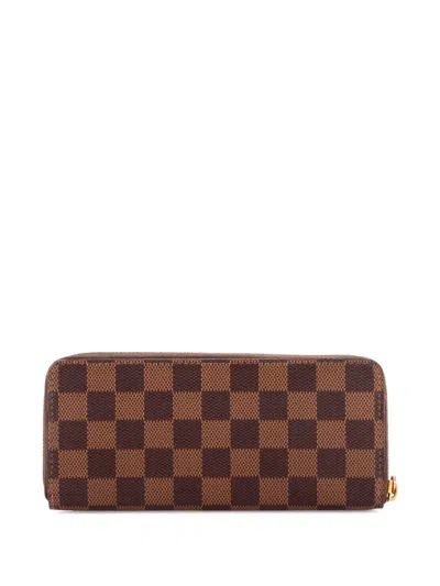 Pre-owned Louis Vuitton Clemence Wallet Damier Small Wallets In Brown