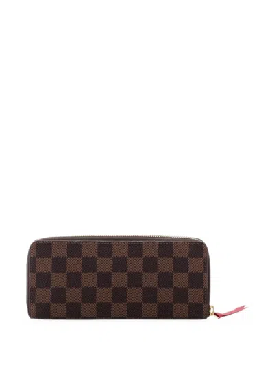 Pre-owned Louis Vuitton Clemence Wallet Damier Small Wallets In Brown