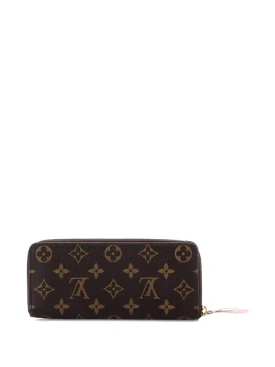 Pre-owned Louis Vuitton Clemence Wallet Monogram Canvas Small Wallets In Brown