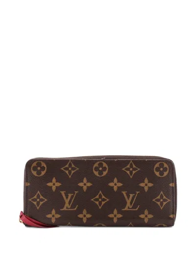 Pre-owned Louis Vuitton Clemence Wallet Monogram Canvas Small Wallets In Brown