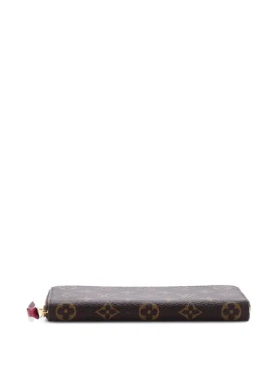 Pre-owned Louis Vuitton Clemence Wallet Monogram Canvas Small Wallets In Brown