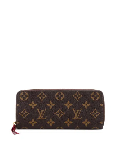Pre-owned Louis Vuitton Clemence Wallet Monogram Canvas Small Wallets In Brown