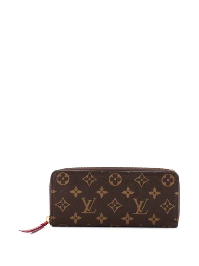 Pre-owned Louis Vuitton Clemence Wallet Monogram Canvas Small Wallets In Brown