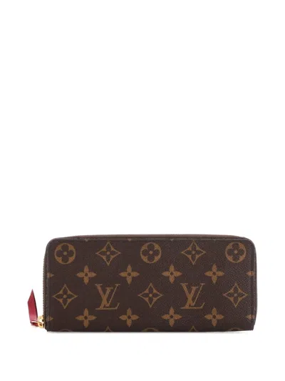 Pre-owned Louis Vuitton Clemence Wallet Monogram Canvas Small Wallets In Brown