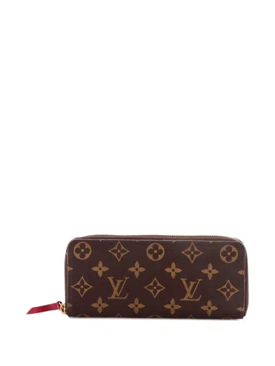 Pre-owned Louis Vuitton Clemence Wallet Monogram Canvas Small Wallets In Brown