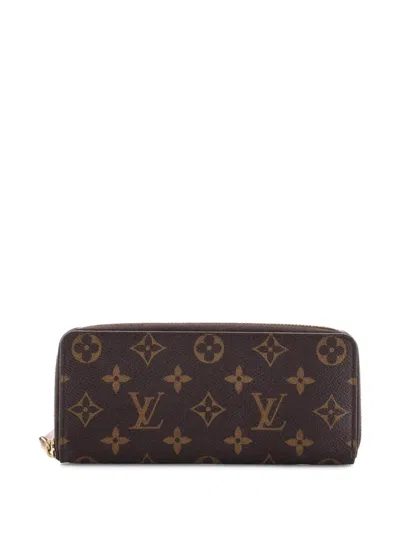 Pre-owned Louis Vuitton Clemence Wallet Monogram Canvas Small Wallets In Brown