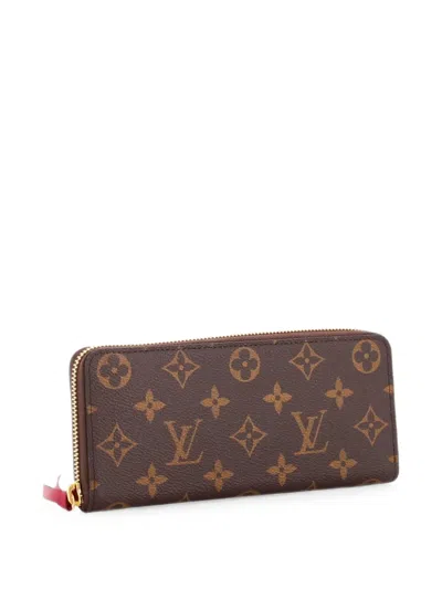 Pre-owned Louis Vuitton Clemence Wallet Monogram Canvas Small Wallets In Brown
