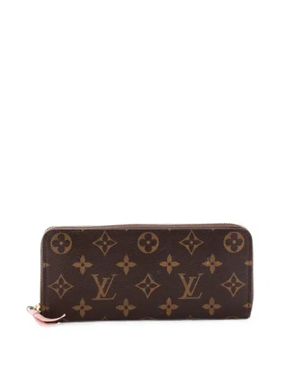 Pre-owned Louis Vuitton Clemence Wallet Monogram Canvas Small Wallets In Brown