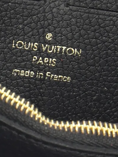 Pre-owned Louis Vuitton Clemence Wallet Monogram Empreinte Leather Small Wallets In Black