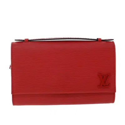Pre-owned Louis Vuitton Cléry Leather Shoulder Bag () In Red
