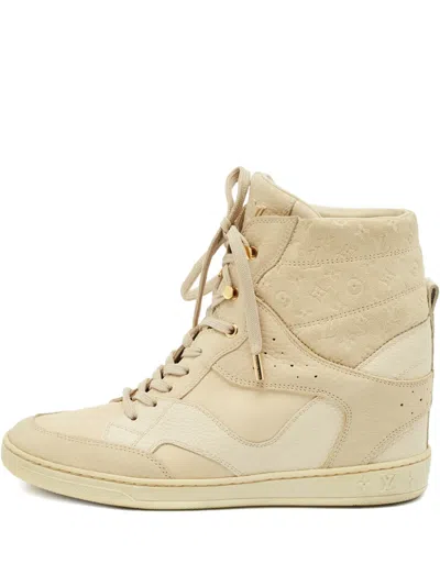 Pre-owned Louis Vuitton Cliff High-top Sneakers In Neutral