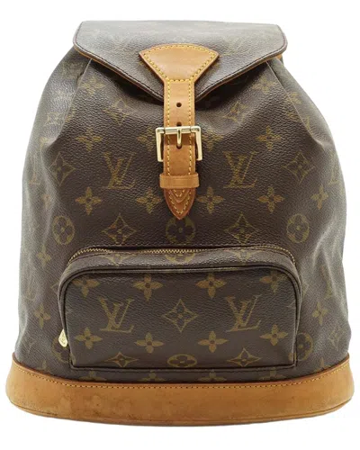 Pre-owned Louis Vuitton Cloth Backpack Montsouris Vintage (authentic Pre-loved)