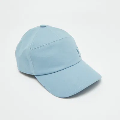 Pre-owned Louis Vuitton Cloud Blue Logo Aerogram Cotton Baseball Cap 55 Cm