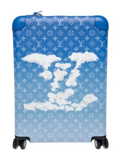 Pre-owned Louis Vuitton Cloud Canvas Horizon 55 Suitcase In Blue