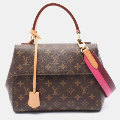 Pre-owned Louis Vuitton Cluny Bb Shoulder Handbag Monogram Canvas Brown Rose