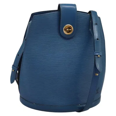 Pre-owned Louis Vuitton Cluny Blue Leather Shoulder Bag ()