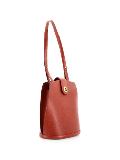 Pre-owned Louis Vuitton Cluny Epi Leather Shoulder Bag In Brown