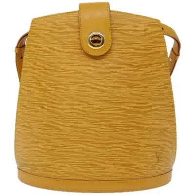 Pre-owned Louis Vuitton Cluny Leather Shoulder Bag () In Yellow