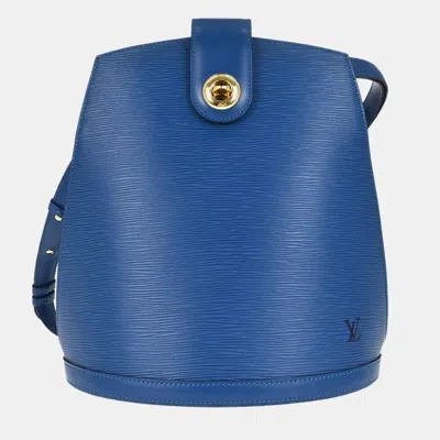 Pre-owned Louis Vuitton Cluny Toledo Blue Epi Leather Shoulder Bag