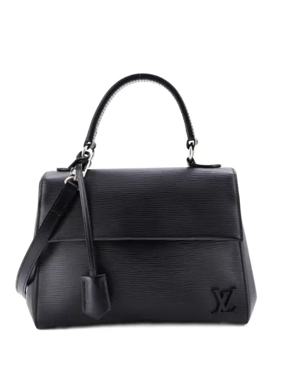 Pre-owned Louis Vuitton Cluny Top Handle Bag Epi Leather Bb Satchel In Black
