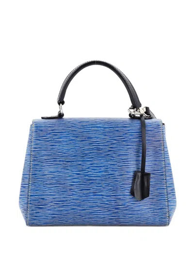 Pre-owned Louis Vuitton Cluny Top Handle Bag Epi Leather Bb Satchel In Blue