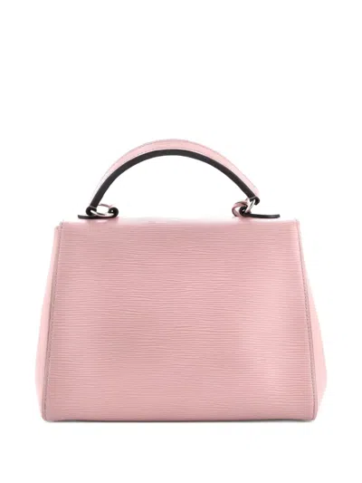Pre-owned Louis Vuitton Cluny Top Handle Bag Epi Leather Bb Satchel In Pink