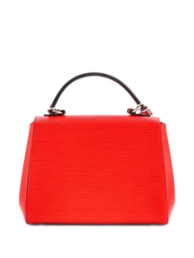 Pre-owned Louis Vuitton Cluny Top Handle Bag Epi Leather Bb Satchel In Red