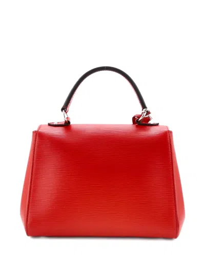 Pre-owned Louis Vuitton Cluny Top Handle Bag Epi Leather Bb Satchel In Red