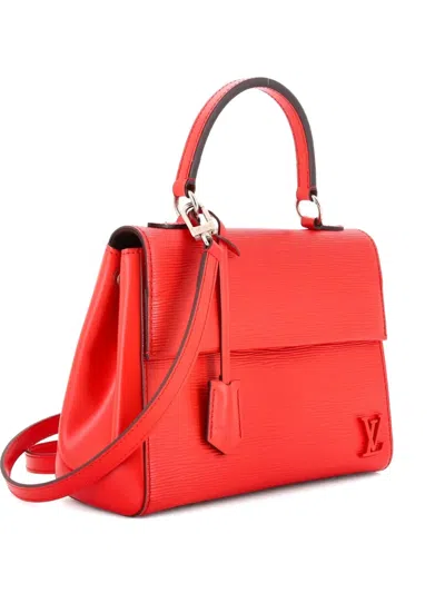 Pre-owned Louis Vuitton Cluny Top Handle Bag Epi Leather Bb Satchel In Red