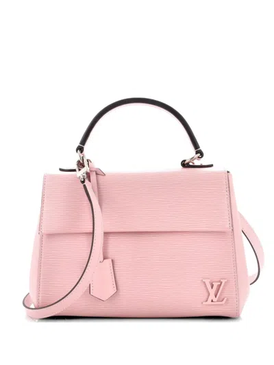 Pre-owned Louis Vuitton Cluny Top Handle Bag Epi Leather Mini Satchel In Pink